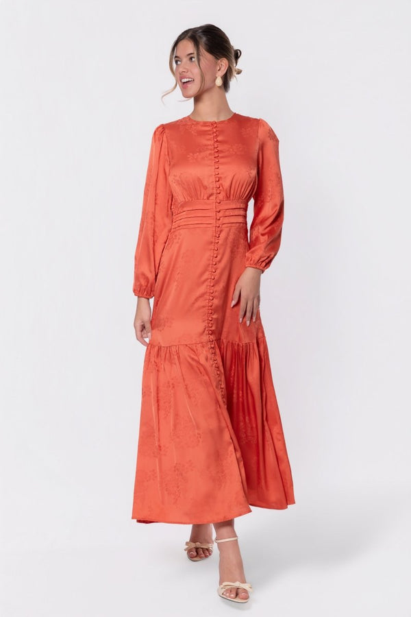 Valentina Dress (Orange) - Dress - Yakira Bella
