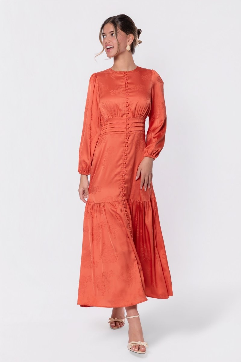 Valentina Dress (Orange) - Dress - Yakira Bella