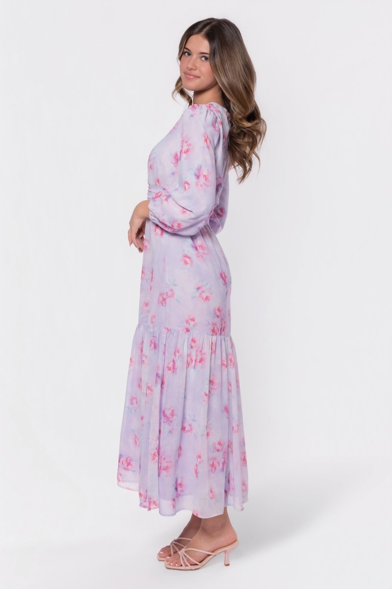 Valentina Dress (Purple/Pink) - Dress - Yakira Bella