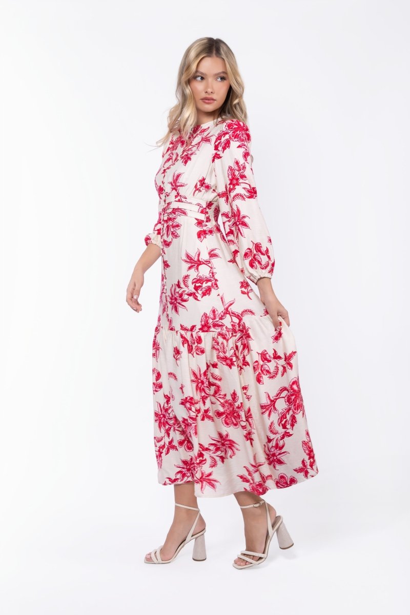Valentina Dress (White/Pink) – Yakira Bella