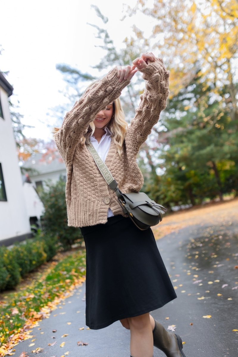 VALERIA CARDIGAN (KHAKI) - Top - Yakira Bella