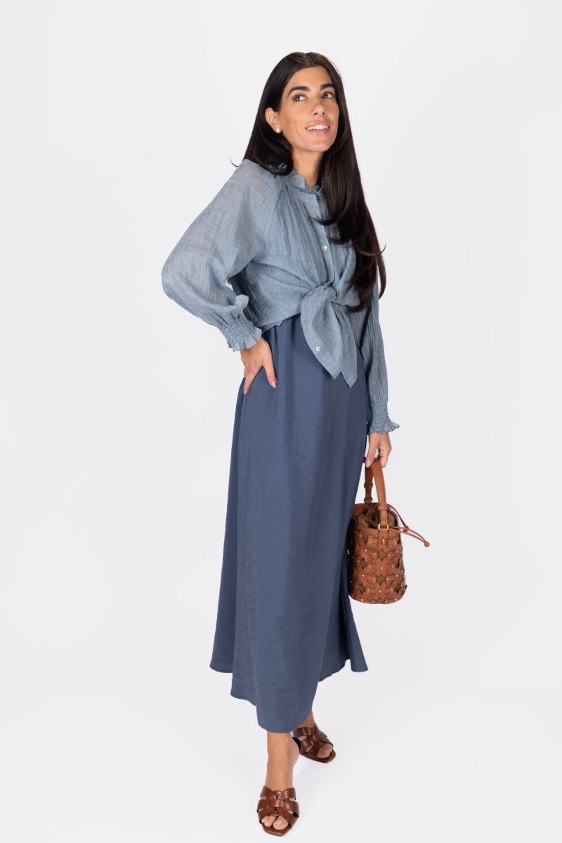 VEDA DRESS (BLUE) - Dress - Yakira Bella