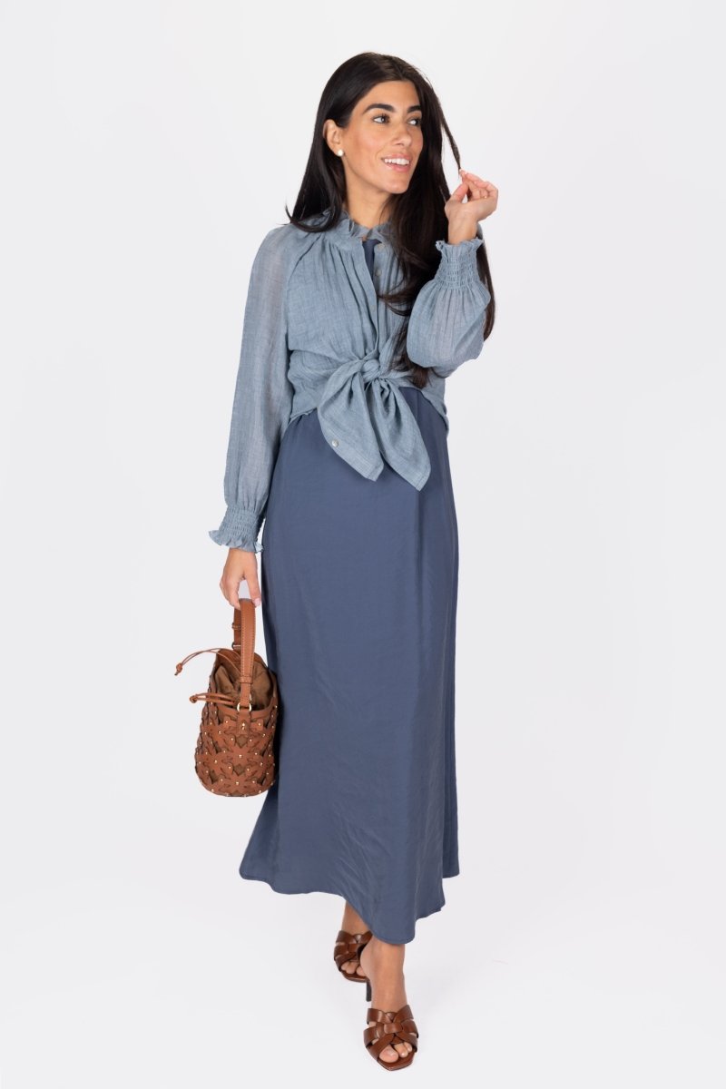 VEDA DRESS (BLUE) - Dress - Yakira Bella