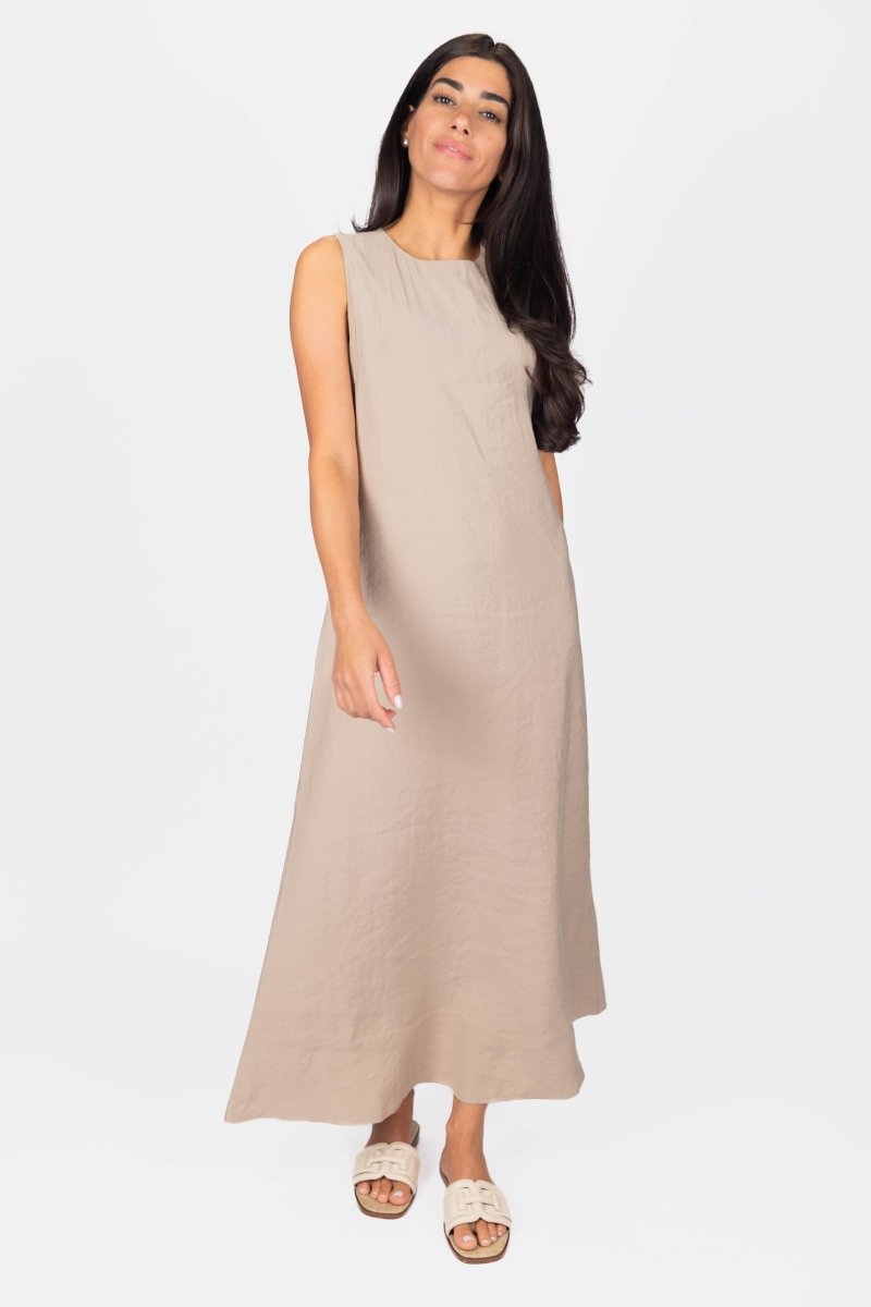 VEDA DRESS (KHAKI) - Dress - Yakira Bella