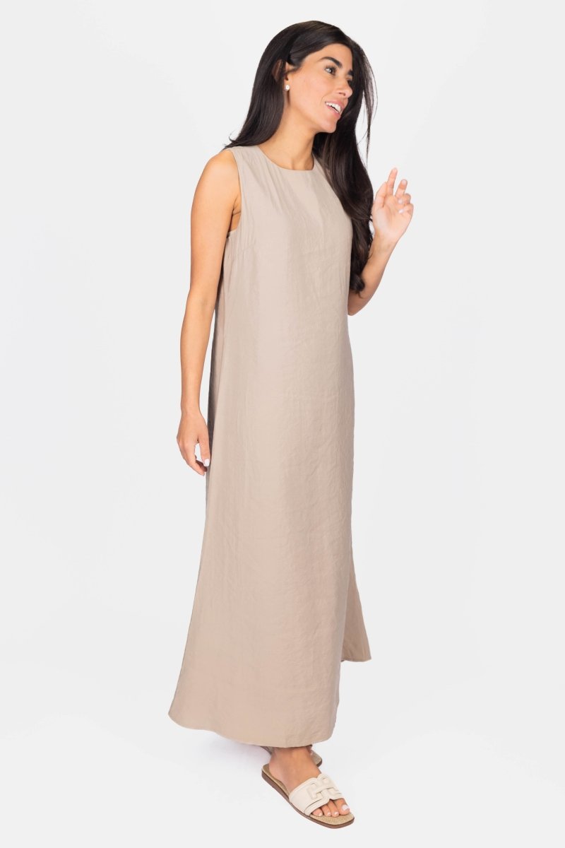VEDA DRESS (KHAKI) - Dress - Yakira Bella