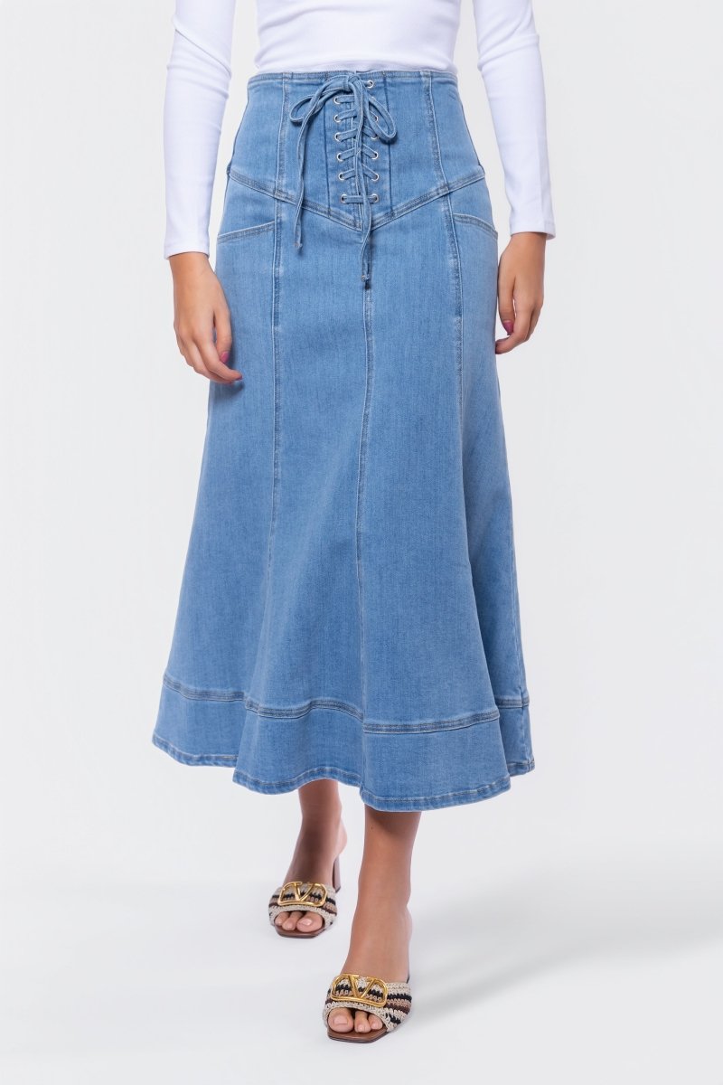 Vera Skirt (Blue) - Skirt - Yakira Bella