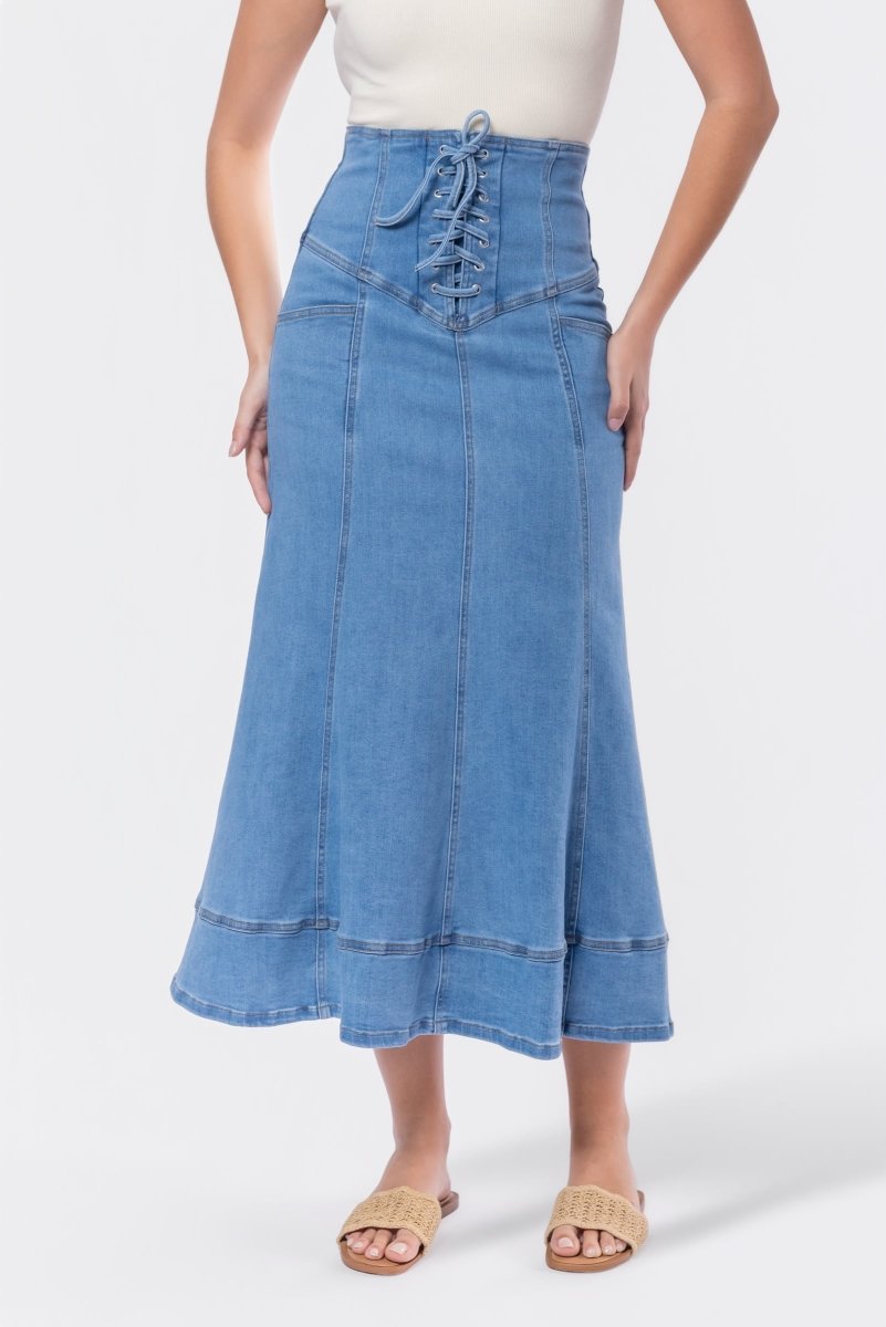 Vera Skirt (Blue) - Skirt - Yakira Bella