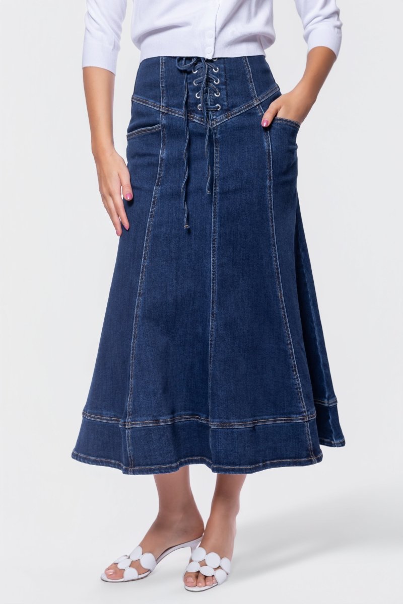 Vera Skirt (Dark Blue) - Skirt - Yakira Bella