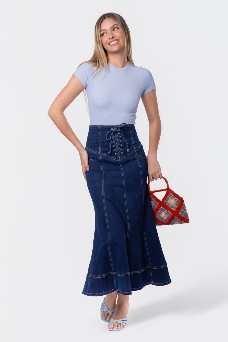 Vera Skirt (Dark Blue) - Skirt - Yakira Bella