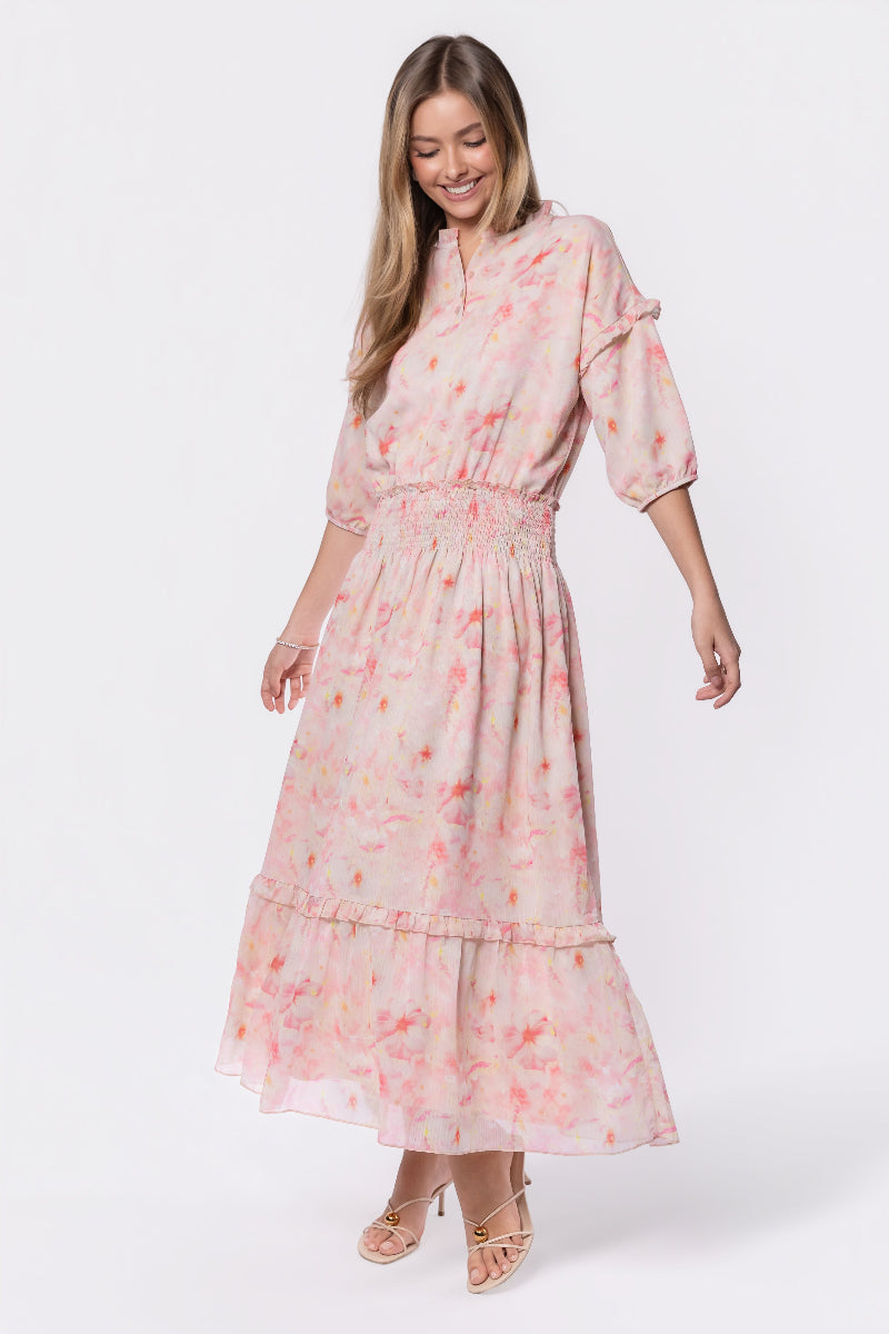 Victoria Dress (Pink Yellow) - Dress - Yakira Bella