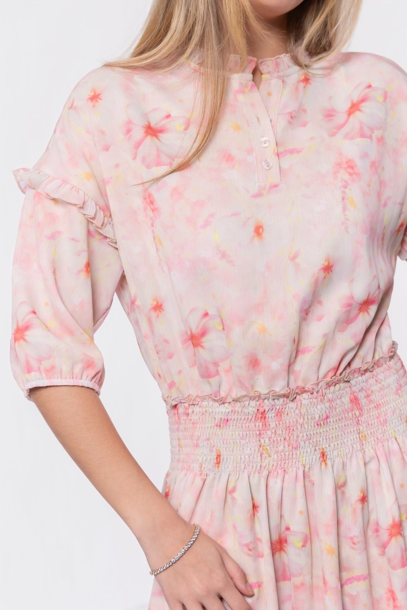 Victoria Dress (Pink Yellow) - Dress - Yakira Bella