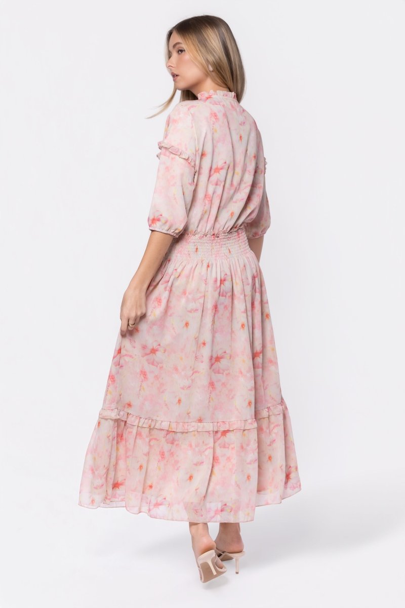 Victoria Dress (Pink Yellow) - Dress - Yakira Bella