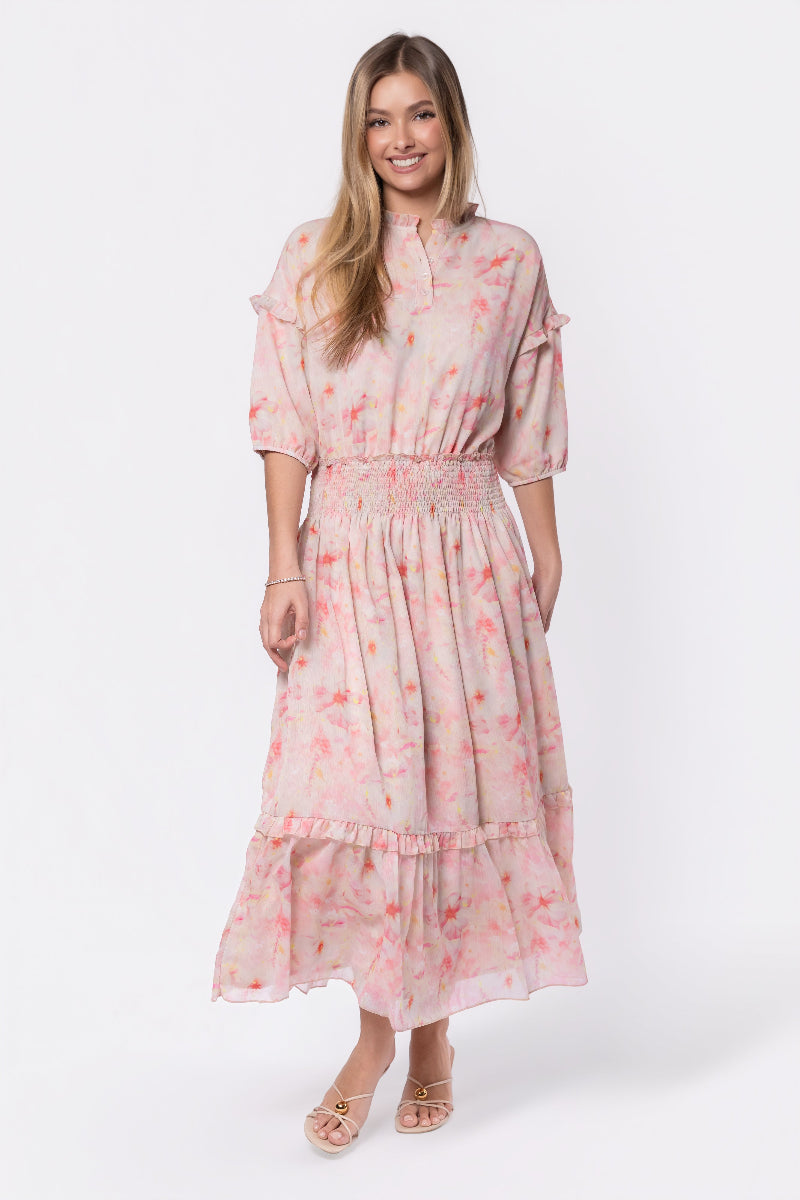 Victoria Dress (Pink Yellow) - Dress - Yakira Bella