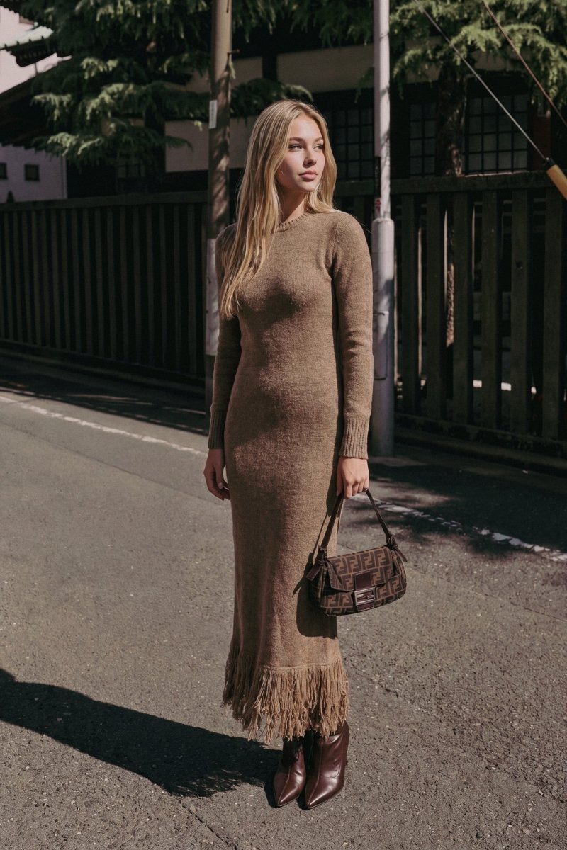 Vienna Dress (Brown) - Dress - Yakira Bella