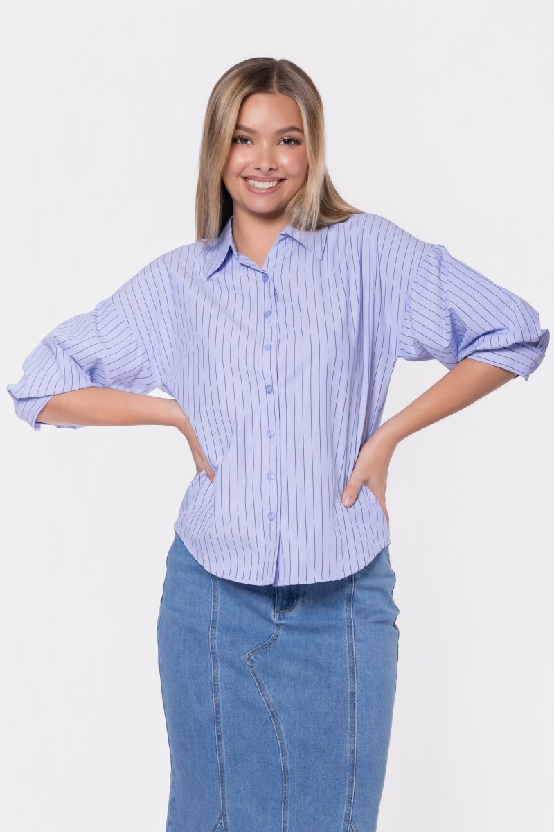 Viviana Top (Blue Stripe) - Top - Yakira Bella