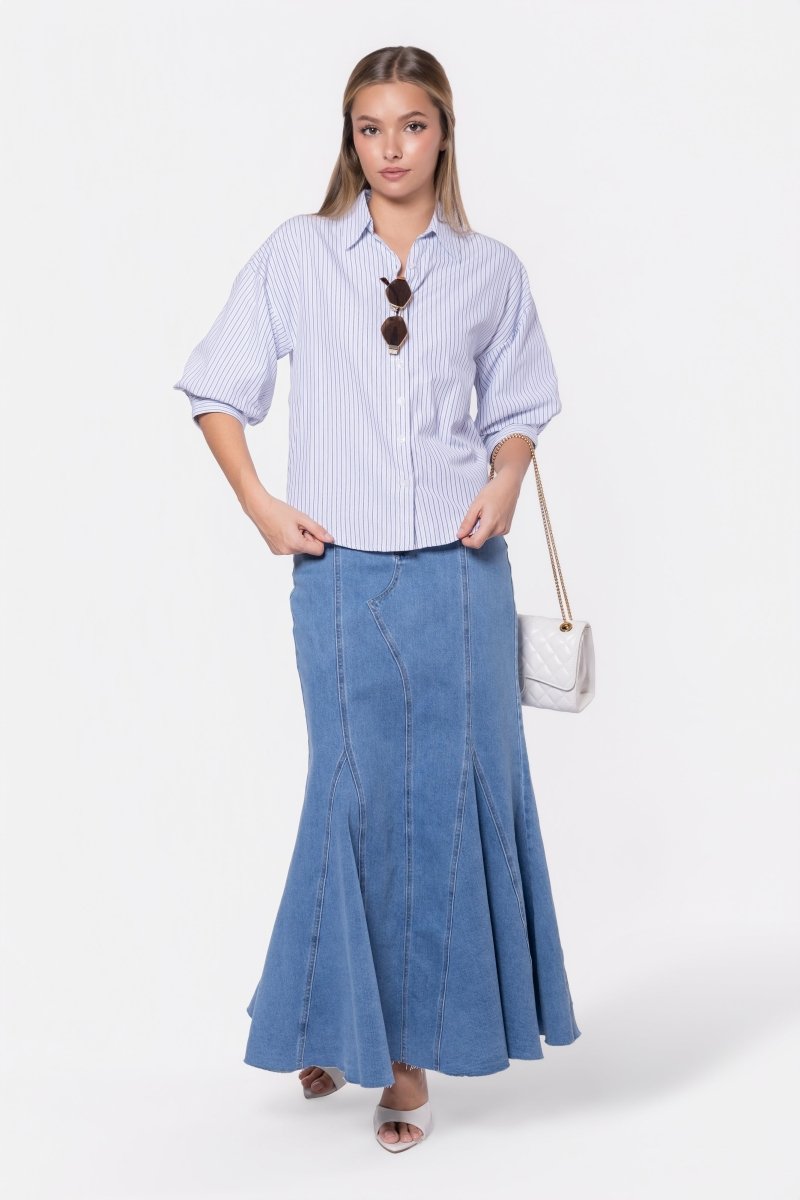 Viviana Top (White Stripe) - Top - Yakira Bella