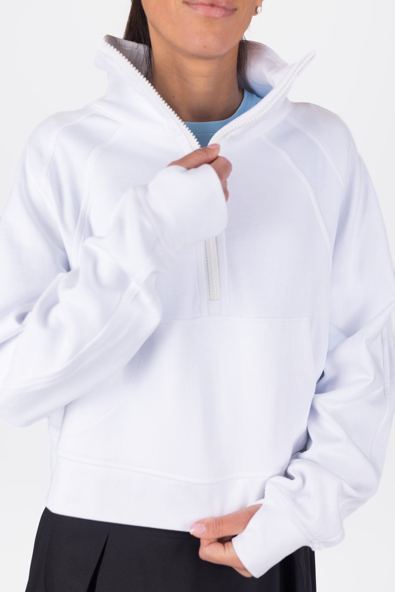 WARM UP SWEATSHIRT (WHITE) - Top - Yakira Bella