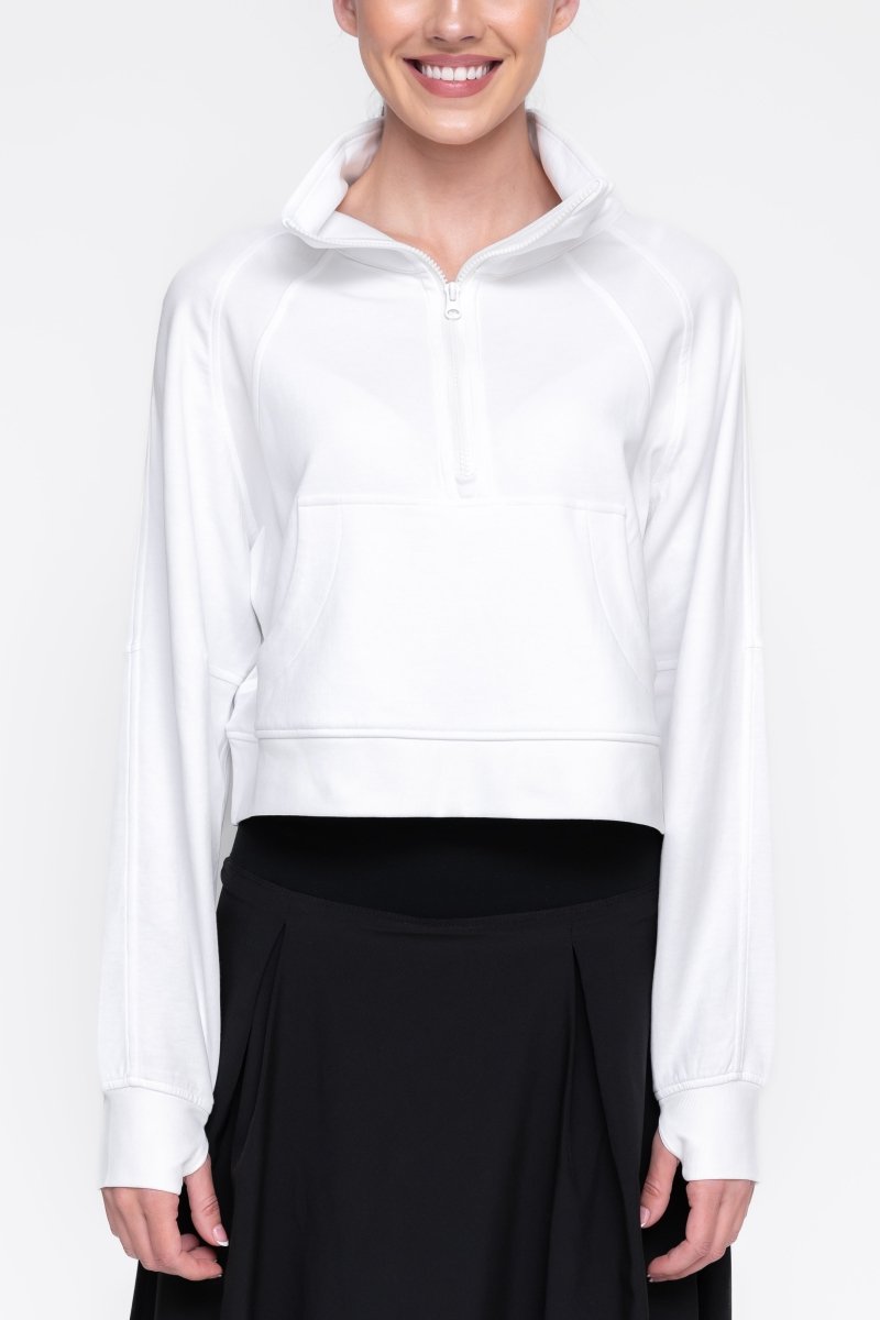 WARM UP SWEATSHIRT (WHITE) - Top - Yakira Bella