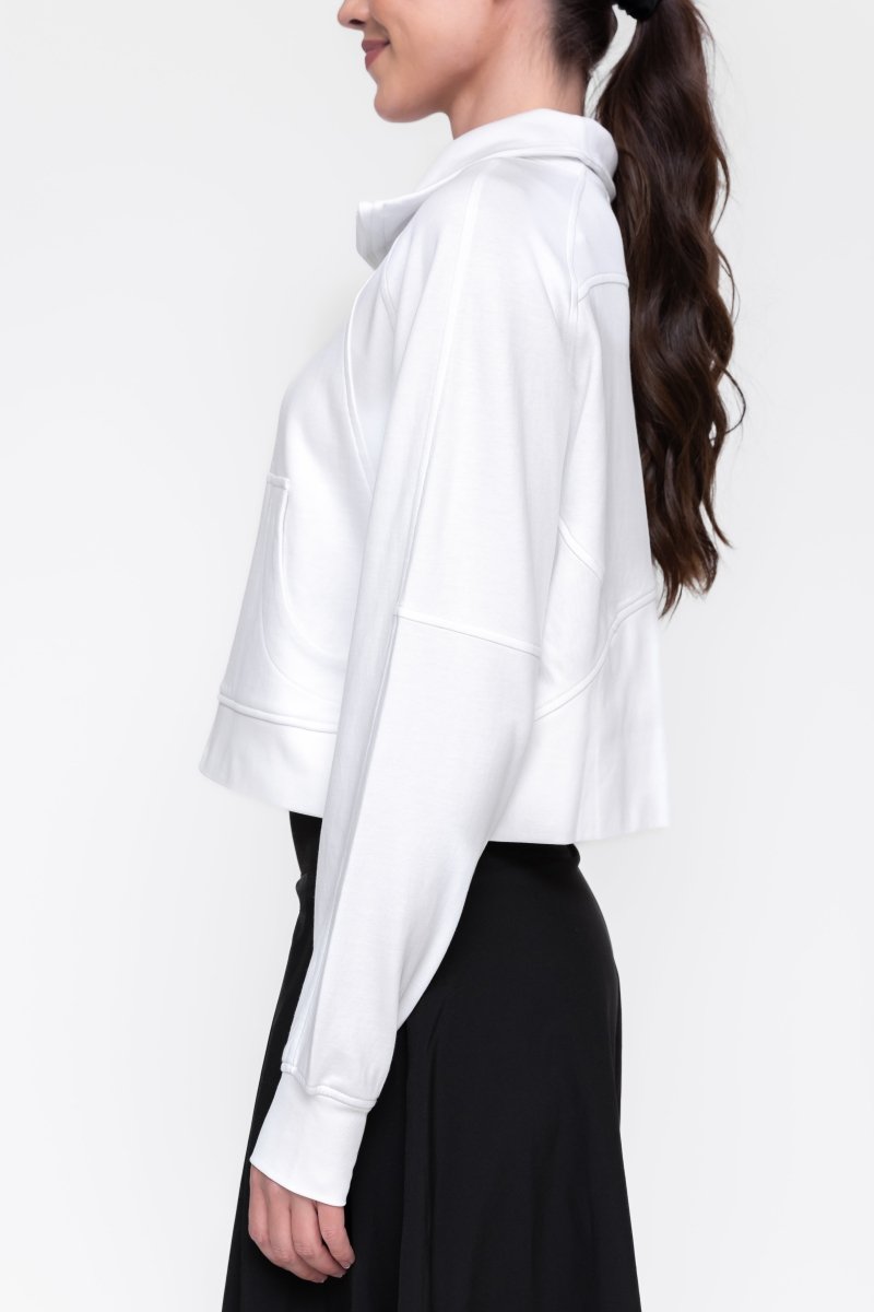 WARM UP SWEATSHIRT (WHITE) - Top - Yakira Bella