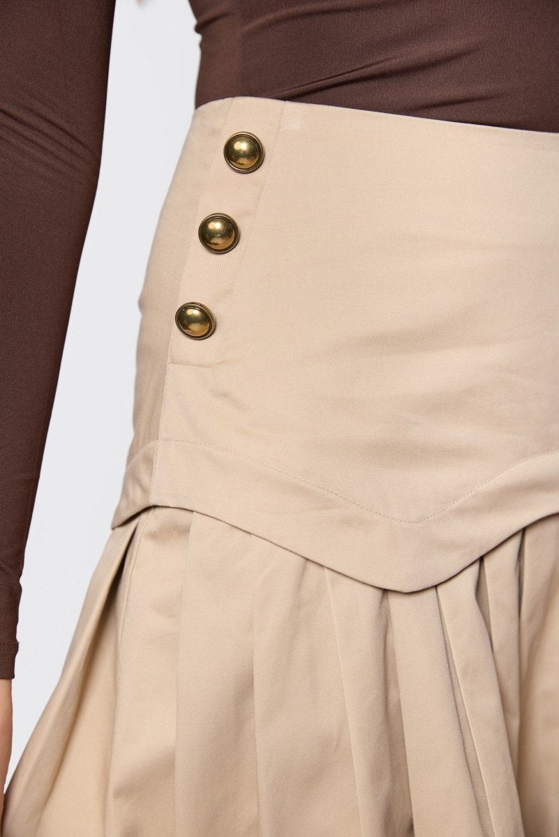 Wendy Skirt (Beige) - Skirt - Yakira Bella