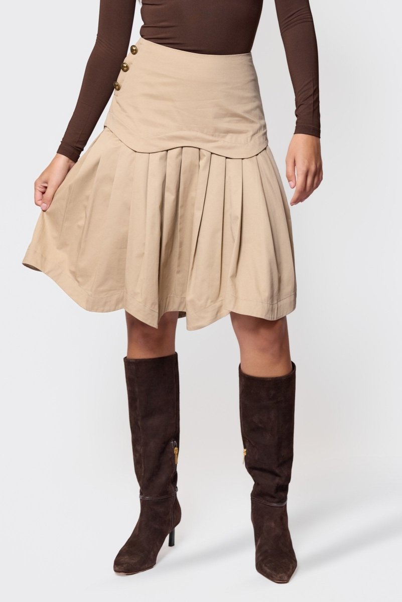 Wendy Skirt (Beige) - Skirt - Yakira Bella