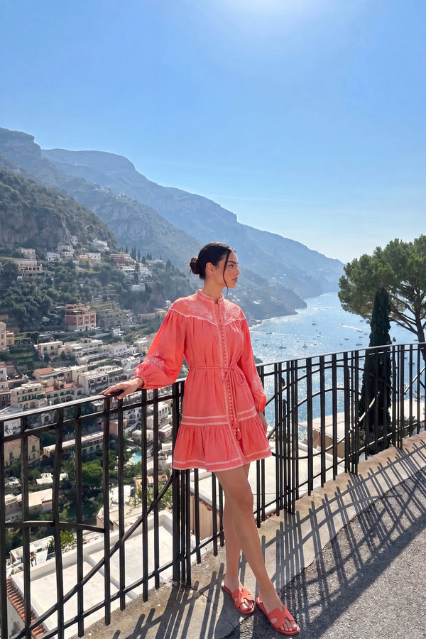Allison Dress (Pink White)