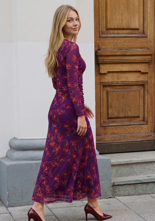 Juliana Dress (Purple Ground)
