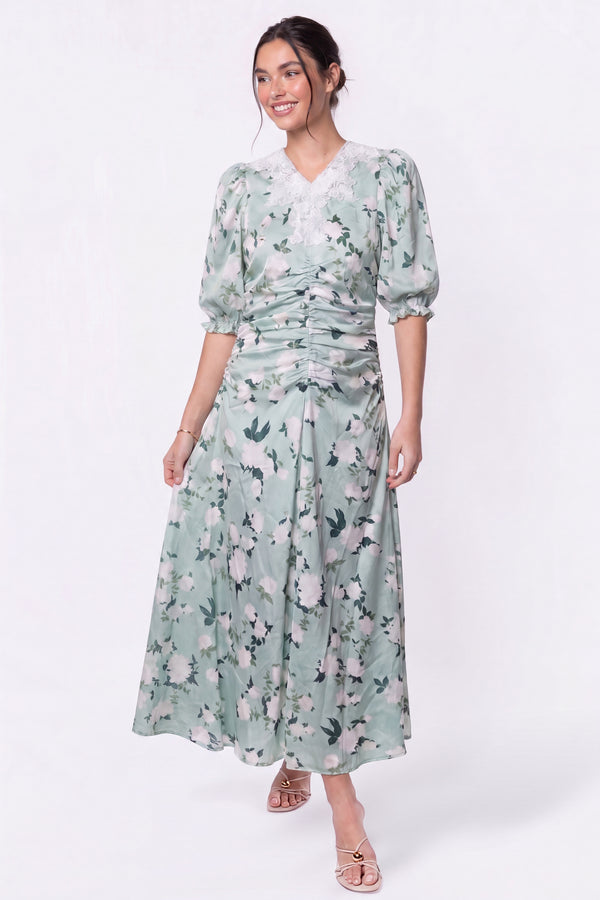Lina Dress (Green Pattern)