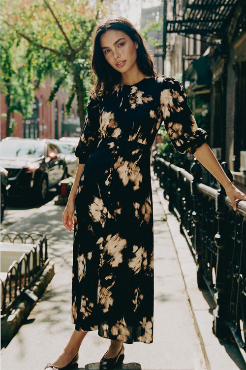 Patricia Dress (Black Ground)
