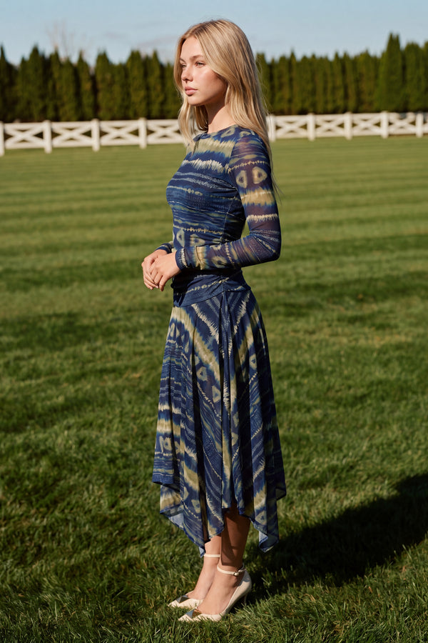 Claudia Dress (Teal Multi)
