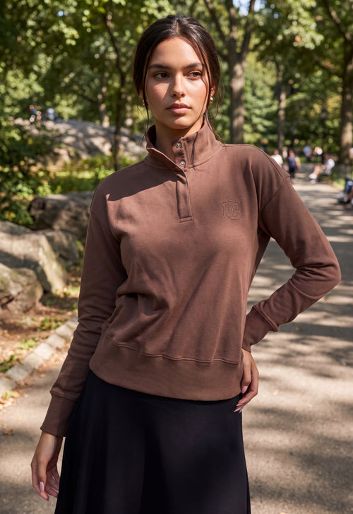 Ardis Top (Brown) + Heidi Skirt 37" (Black)