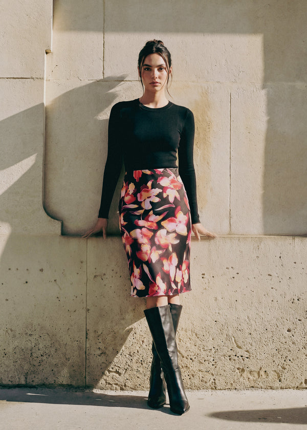 Camero Top (Black) + Galia Skirt (Black Pink)
