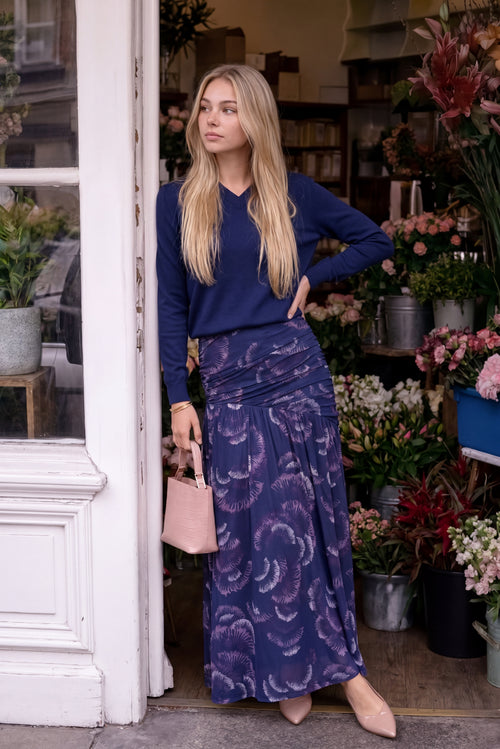 Miri Skirt (Purple Pattern)