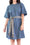 Zahra Dress (Grey/Blue) 37" - Dress - Yakira Bella