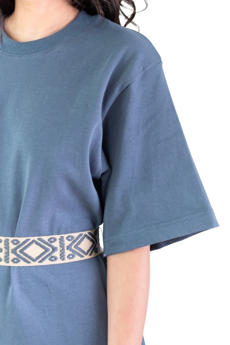ZAHRA DRESS (GREY/BLUE) 41" - Dress - Yakira Bella