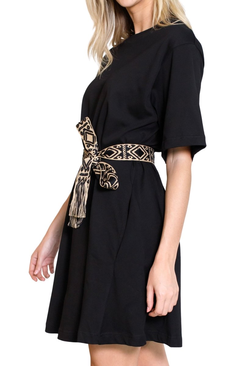 ZAHRA DRESS (JET BLACK) 37" - Dress - Yakira Bella