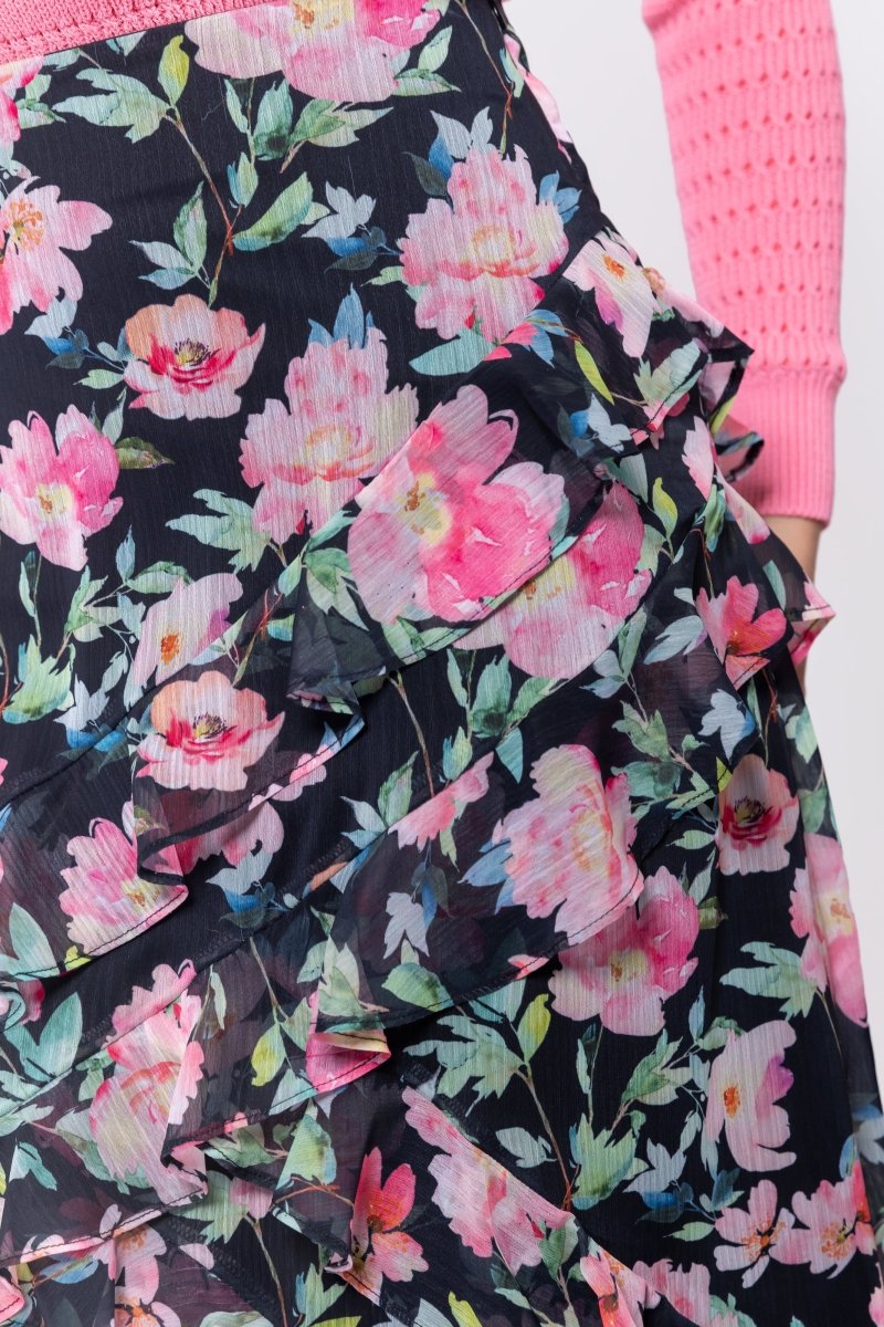 Zella Skirt (Black Ground) - Skirt - Yakira Bella