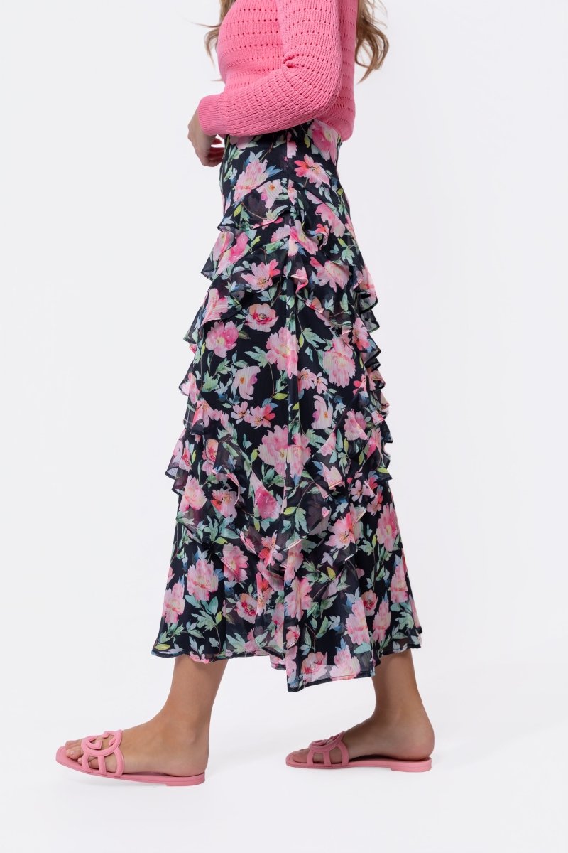 Zella Skirt (Black Ground) - Skirt - Yakira Bella