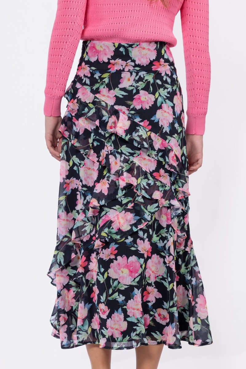 Zella Skirt (Black Ground) - Skirt - Yakira Bella