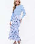 Zella Skirt (Blue Flower) - Skirt - Yakira Bella