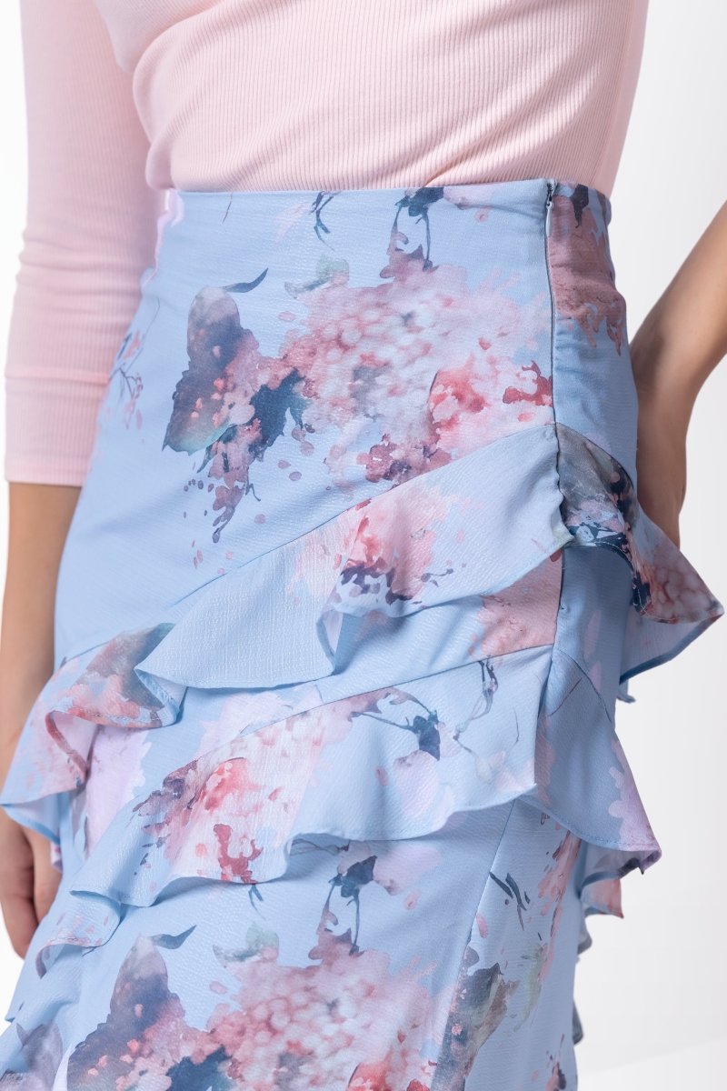 Zella Skirt (Blue Pattern) – Yakira Bella