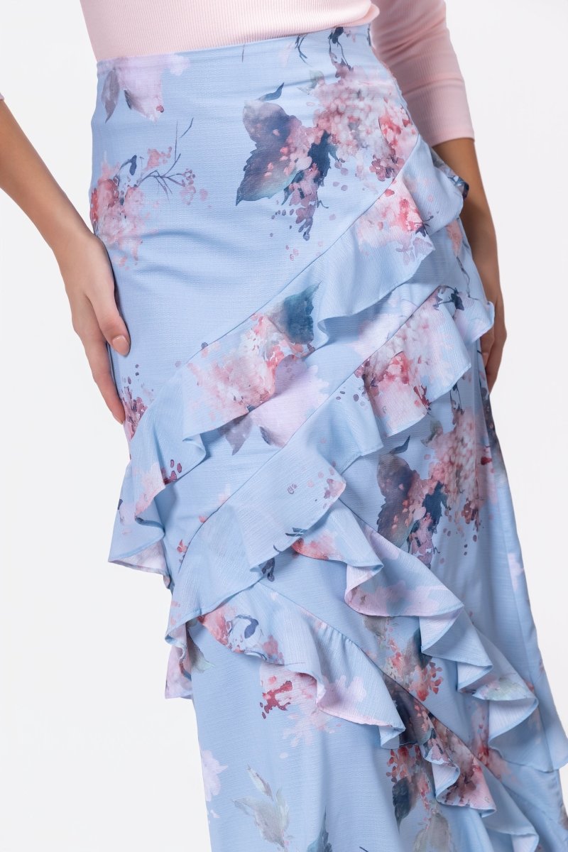 Zella Skirt (Blue Pattern) – Yakira Bella