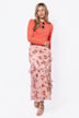 Zella Skirt (Peach Flower)