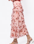 Zella Skirt (Peach Flower) - Skirt - Yakira Bella