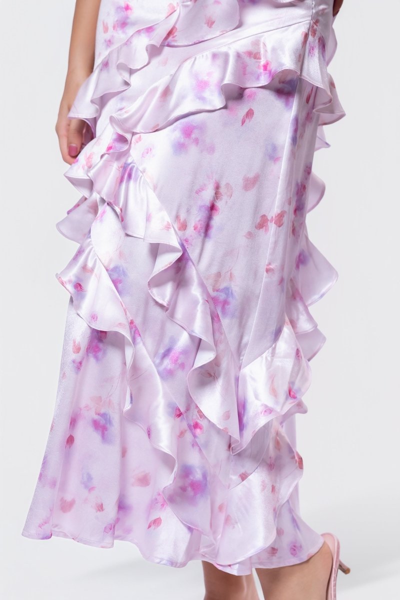 Zella Skirt (Pink Flower) - Skirt - Yakira Bella