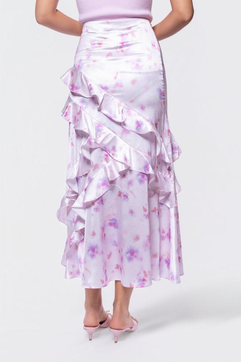 Zella Skirt (Pink Flower) - Skirt - Yakira Bella