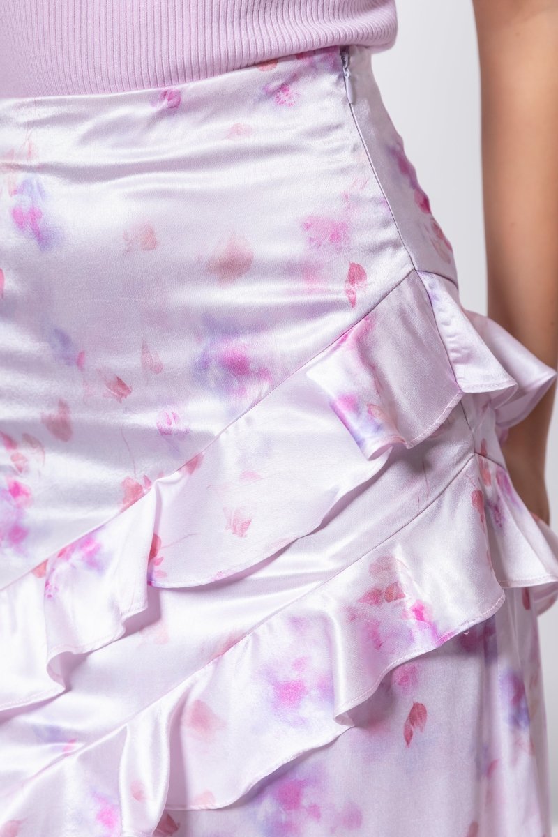 Zella Skirt (Pink Flower) - Skirt - Yakira Bella