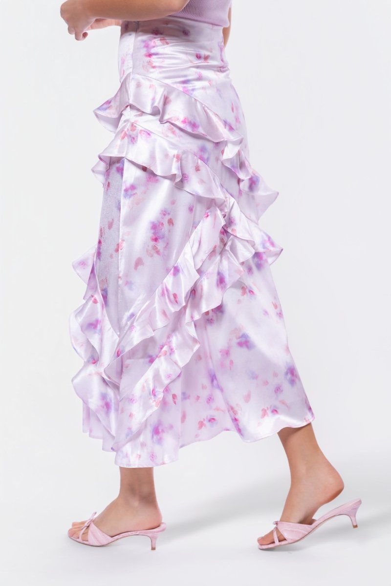 Zella Skirt (Pink Flower) - Skirt - Yakira Bella