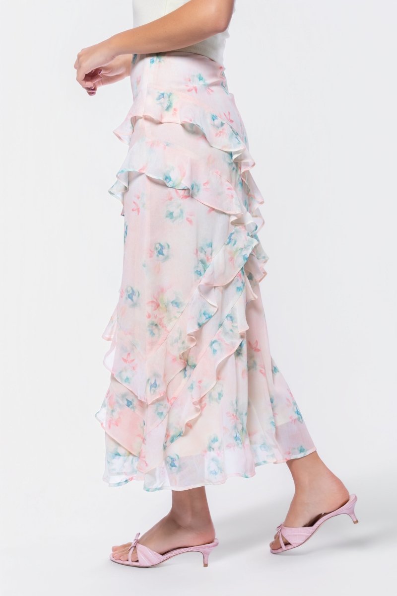 Zella Skirt (Pink/Green) - Skirt - Yakira Bella