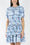 Zena Dress Short Sleeve (Blue Pattern) 36" - Dress - Yakira Bella